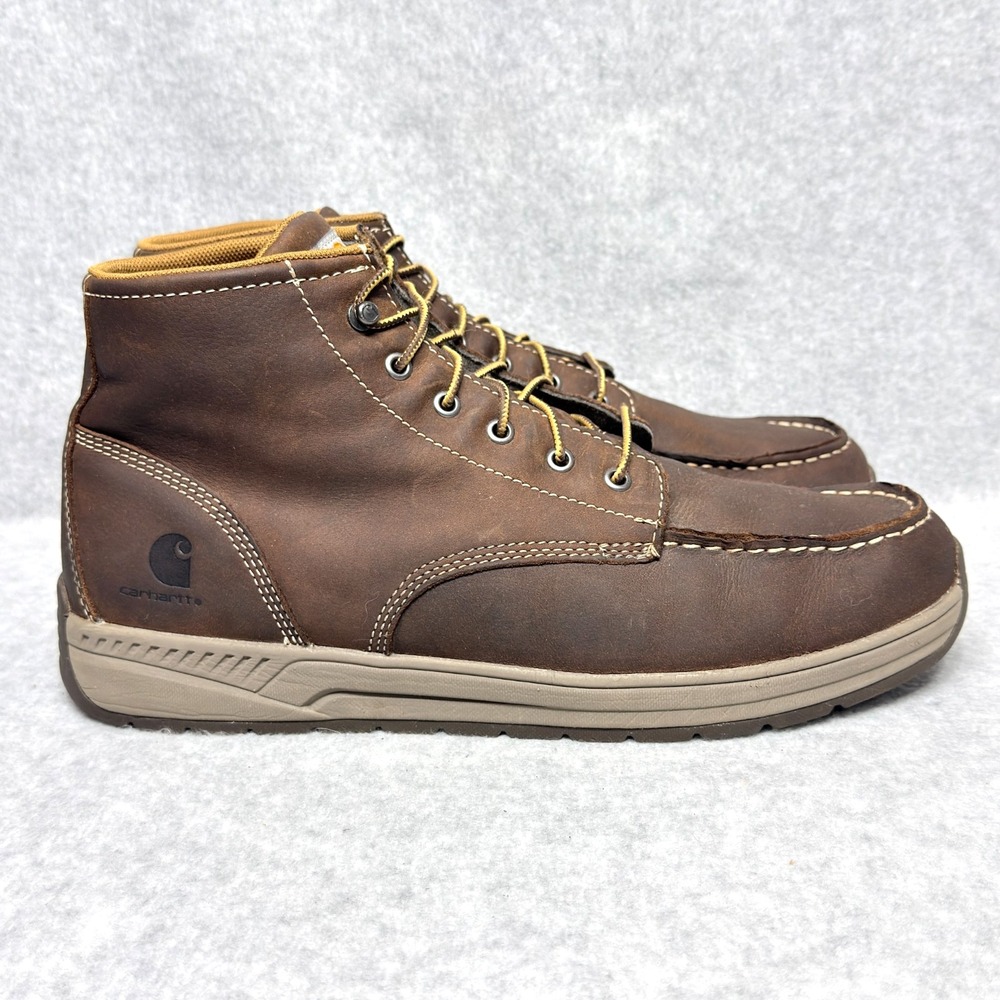 Carhartt Lightweight Wedge Moc Toe Chukka Mens Size 13 Work Boots Brown Leather